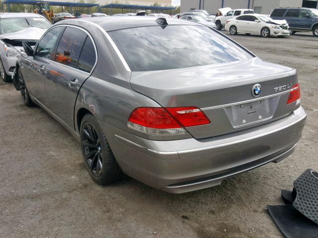 WBAHN83577DT67679 - 2007 BMW 750 GRAY photo 3