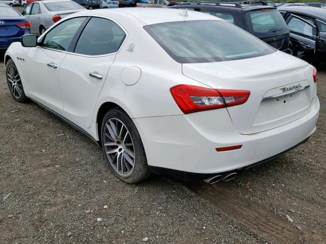 ZAM57XSA6F1138155 - 2015 MASERATI GHIBLI WHITE photo 3