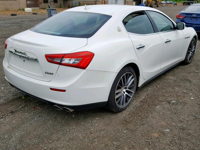 ZAM57XSA6F1138155 - 2015 MASERATI GHIBLI WHITE photo 4