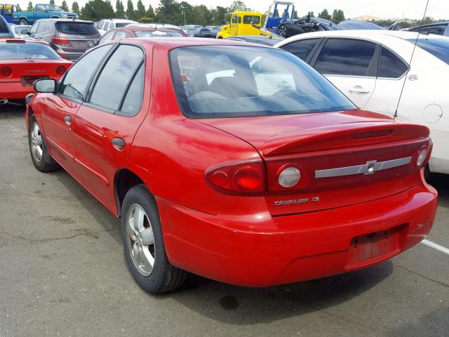 1G1JF52F637244838 - 2003 CHEVROLET CAVALIER L RED photo 3