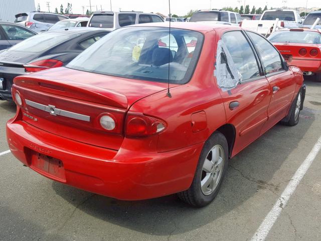 1G1JF52F637244838 - 2003 CHEVROLET CAVALIER L RED photo 4