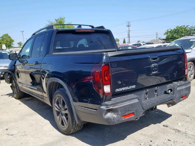 5FPYK2F1XHB004425 - 2017 HONDA RIDGELINE BLACK photo 3