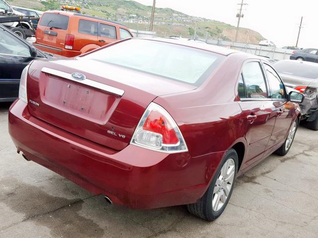3FAHP08176R123949 - 2006 FORD FUSION SEL RED photo 4