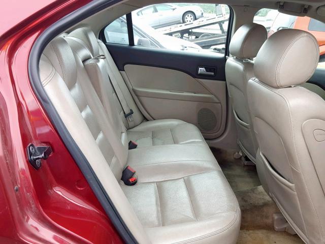 3FAHP08176R123949 - 2006 FORD FUSION SEL RED photo 6