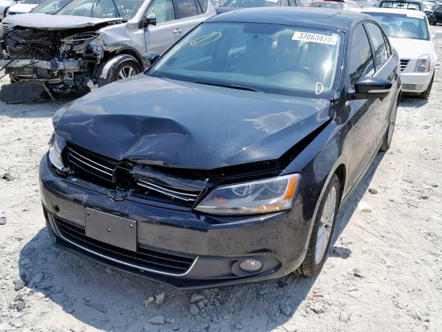 3VWLL7AJ8EM400605 - 2014 VOLKSWAGEN JETTA TDI BLACK photo 2