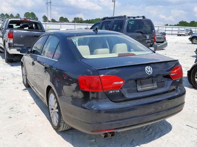 3VWLL7AJ8EM400605 - 2014 VOLKSWAGEN JETTA TDI BLACK photo 3