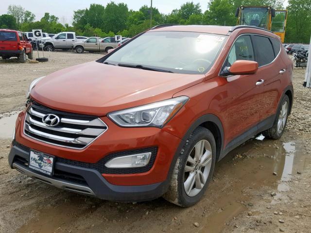 5XYZUDLA3DG098934 - 2013 HYUNDAI SANTA FE S ORANGE photo 2