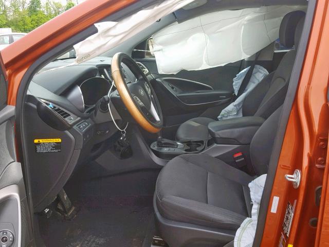 5XYZUDLA3DG098934 - 2013 HYUNDAI SANTA FE S ORANGE photo 5