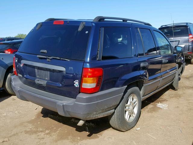 1J4GX48S74C132971 - 2004 JEEP GRAND CHER BLUE photo 4