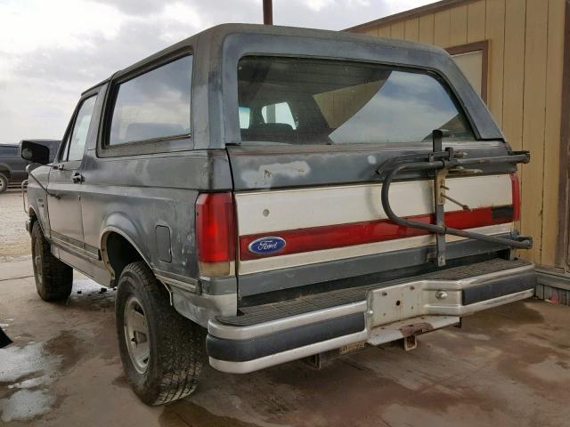 1FMEU15N1HLA62288 - 1987 FORD BRONCO U10 TWO TONE photo 3