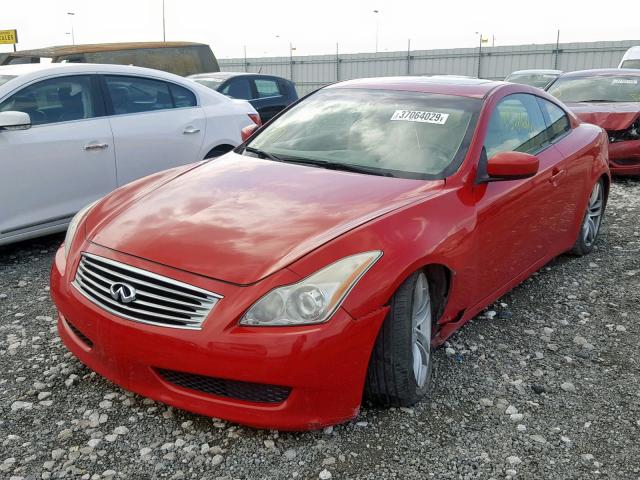 JNKCV64E28M102071 - 2008 INFINITI G37 BASE RED photo 2