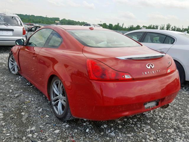 JNKCV64E28M102071 - 2008 INFINITI G37 BASE RED photo 3