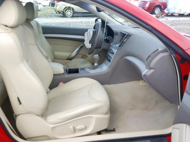 JNKCV64E28M102071 - 2008 INFINITI G37 BASE RED photo 5