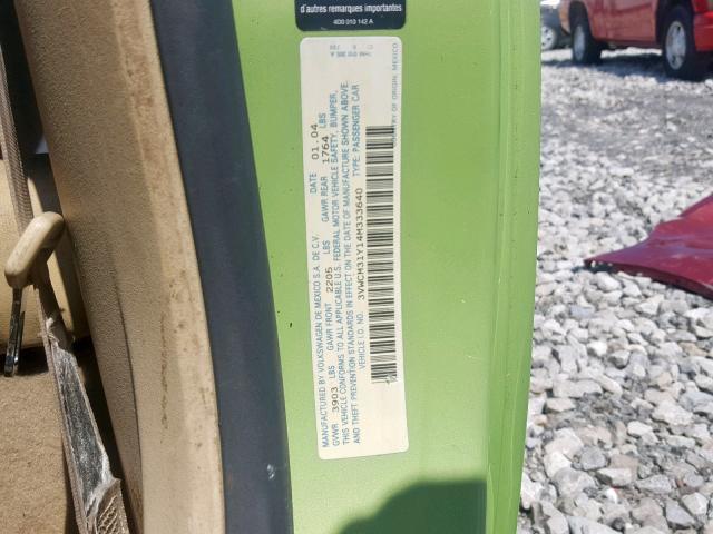 3VWCM31Y14M333640 - 2004 VOLKSWAGEN NEW BEETLE Yaşıl foto 10