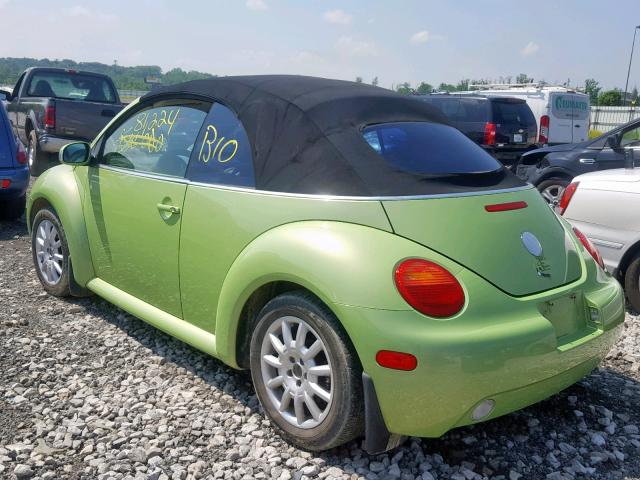 3VWCM31Y14M333640 - 2004 VOLKSWAGEN NEW BEETLE Yaşıl foto 3