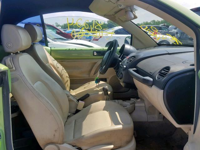 3VWCM31Y14M333640 - 2004 VOLKSWAGEN NEW BEETLE Yaşıl foto 5