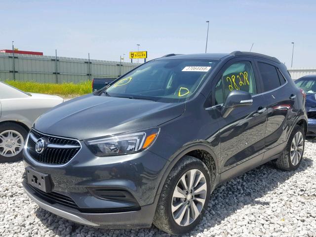 KL4CJASB0JB599187 - 2018 BUICK ENCORE PRE CHARCOAL photo 2