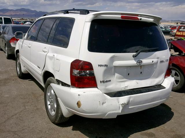 JTEEP21A670199100 - 2007 TOYOTA HIGHLANDER WHITE photo 3