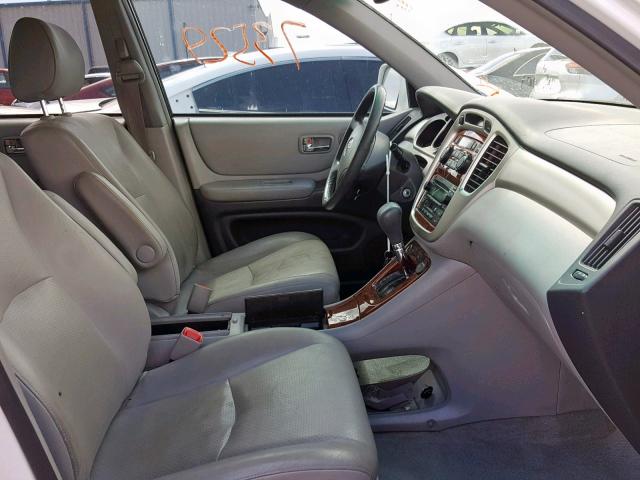 JTEEP21A670199100 - 2007 TOYOTA HIGHLANDER WHITE photo 5