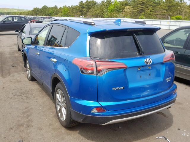 JTMDFREV4GJ089858 - 2016 TOYOTA RAV4 LIMIT BLUE photo 3