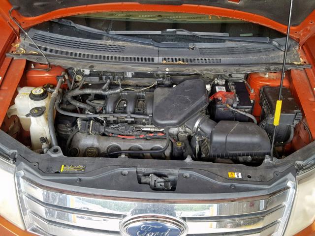 2FMDK38C57BA26125 - 2007 FORD EDGE SEL ORANGE photo 7