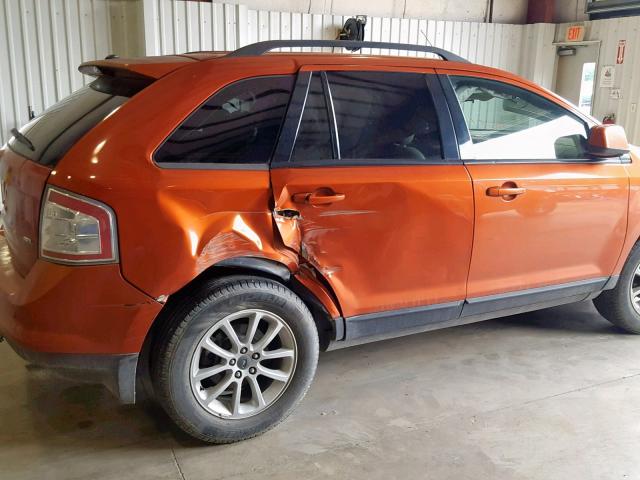 2FMDK38C57BA26125 - 2007 FORD EDGE SEL ORANGE photo 9