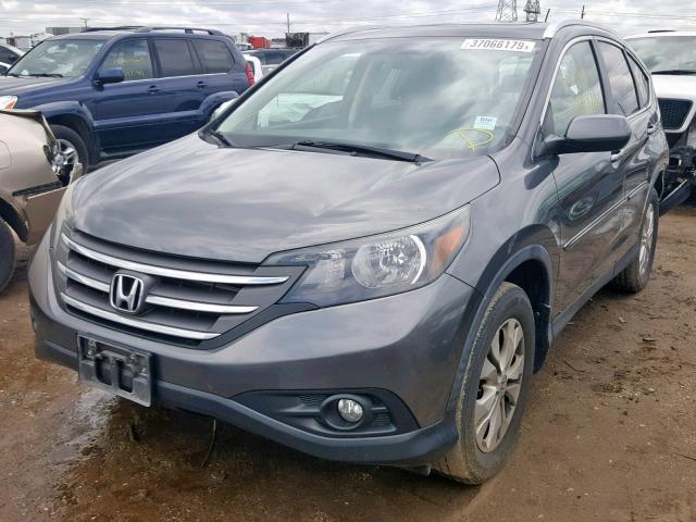 5J6RM4H7XCL029782 - 2012 HONDA CR-V EXL GRAY photo 2