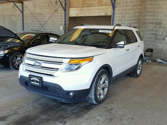 1FMHK7F87CGA98454 - 2012 FORD EXPLORER L WHITE photo 2