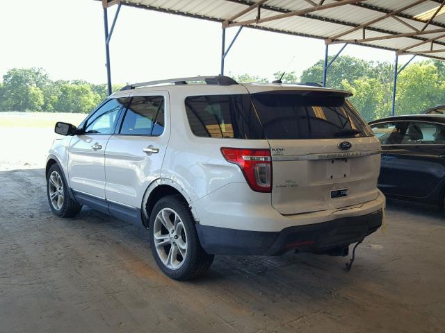 1FMHK7F87CGA98454 - 2012 FORD EXPLORER L WHITE photo 3