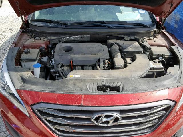 5NPE34AF7GH324115 - 2016 HYUNDAI SONATA SPO RED photo 7