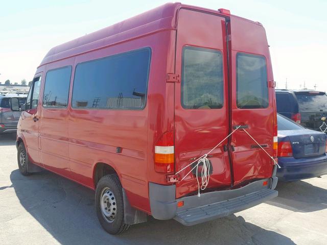 WD5WD242535506177 - 2003 DODGE SPRINTER RED photo 3