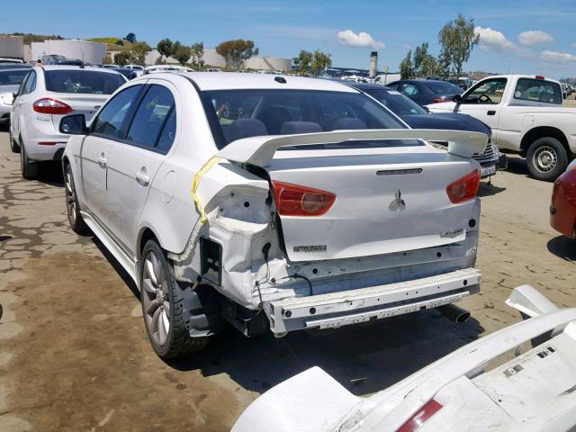 JA3AU86U28U020951 - 2008 MITSUBISHI LANCER GTS WHITE photo 3