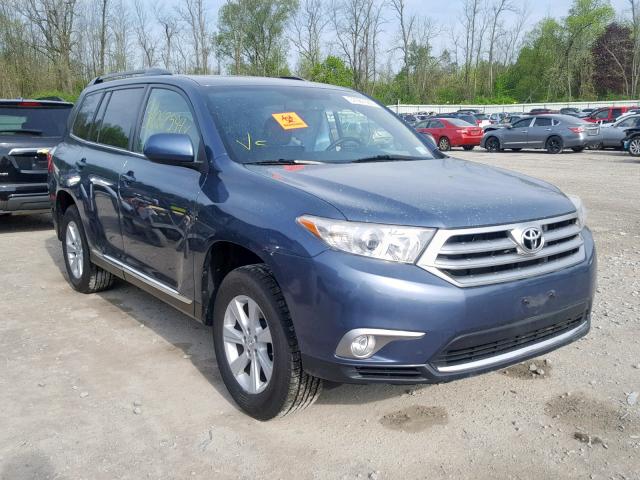 5TDBK3EH2DS243279 - 2013 TOYOTA HIGHLANDER BLUE photo 1