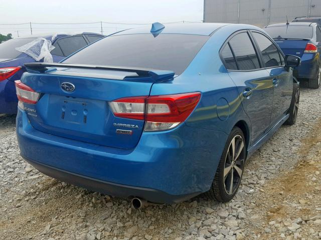 4S3GKAK6XJ3623495 - 2018 SUBARU IMPREZA SP BLUE photo 4