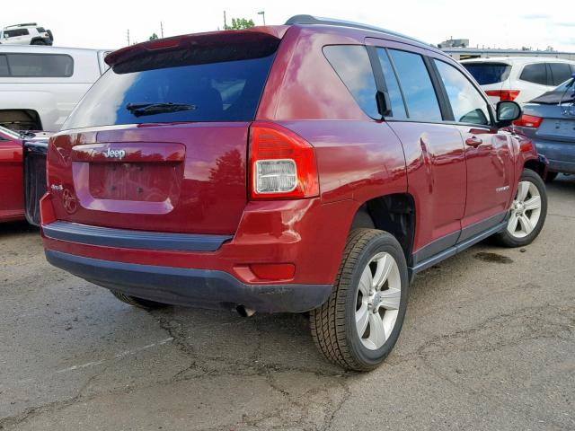 1C4NJDBBXCD624300 - 2012 JEEP COMPASS SP 栗色 照片 4
