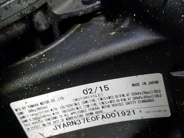 JYARN37E0FA001921 - 2015 YAMAHA FJ09 BLACK photo 20