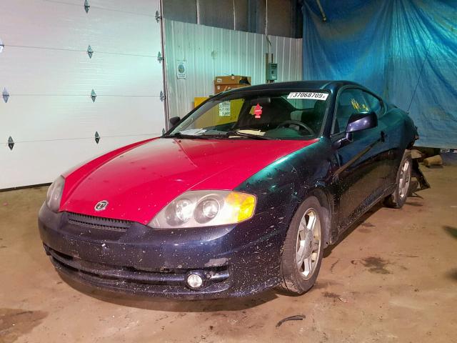 KMHHM65D04U137472 - 2004 HYUNDAI TIBURON BLUE photo 2