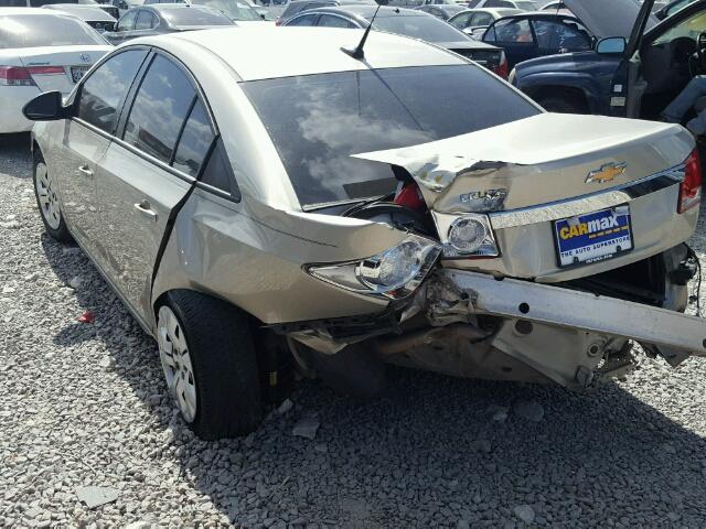 1G1PA5SH7E7362393 - 2014 CHEVROLET CRUZE LS GOLD photo 3