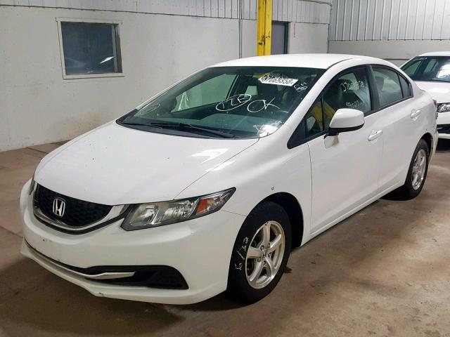 19XFB5F57DE000353 - 2013 HONDA CIVIC NATU WHITE photo 2