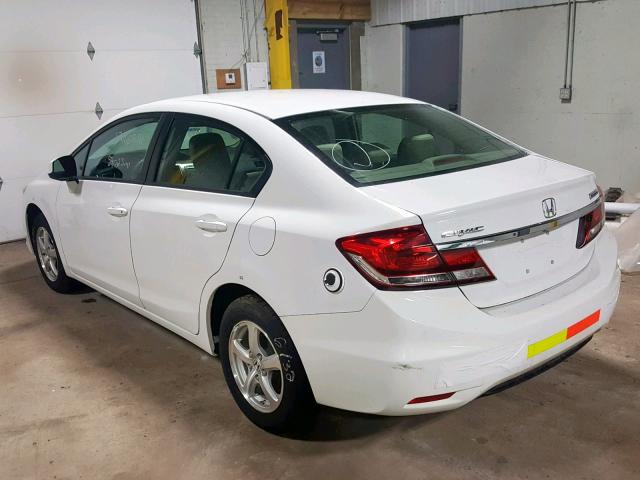 19XFB5F57DE000353 - 2013 HONDA CIVIC NATU WHITE photo 3