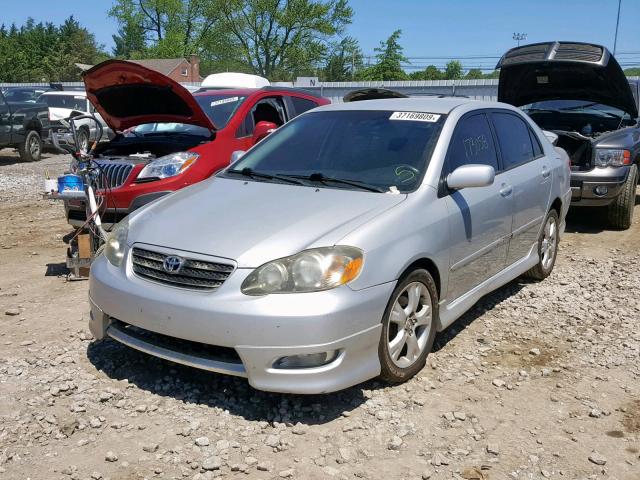 2T1BY32E15C368339 - 2005 TOYOTA COROLLA XR SILVER photo 2