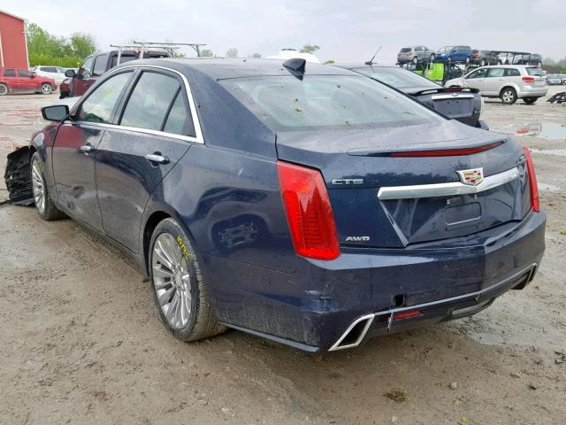 1G6AX5SS9H0121202 - 2017 CADILLAC CTS LUXURY BLUE photo 3