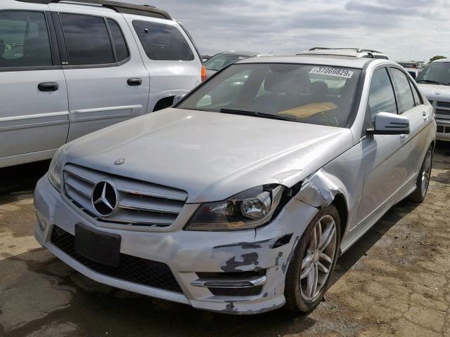 WDDGF4HB6DA807266 - 2013 MERCEDES-BENZ C 250 SILVER photo 2