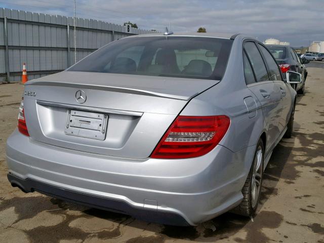 WDDGF4HB6DA807266 - 2013 MERCEDES-BENZ C 250 SILVER photo 4