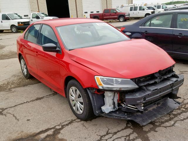 3VW2K7AJXEM254299 - 2014 VOLKSWAGEN JETTA BASE RED photo 1