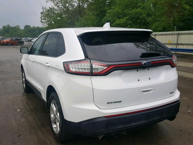 2FMPK3G99GBC64899 - 2016 FORD EDGE SE WHITE photo 3