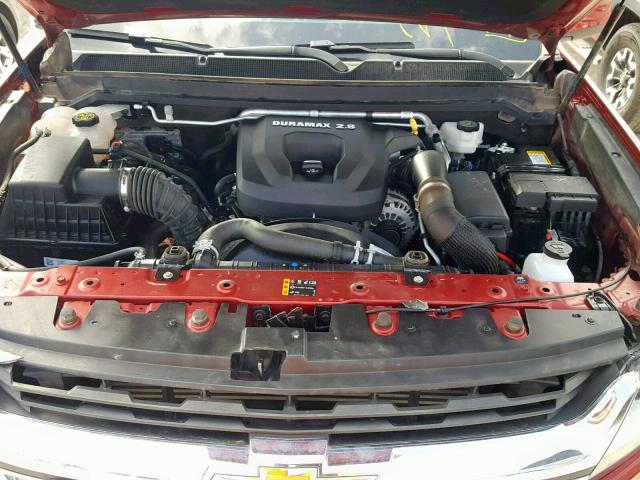 1GCGSCE12H1208494 - 2017 CHEVROLET COLORADO L BURGUNDY photo 7