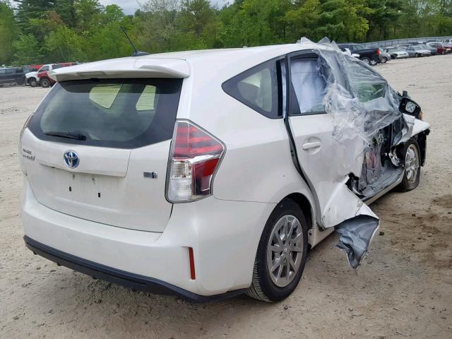 JTDZN3EU6HJ056925 - 2017 TOYOTA PRIUS V WHITE photo 4