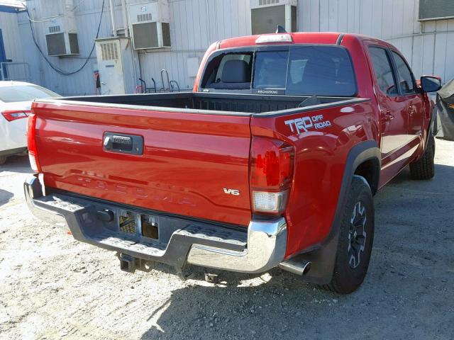 3TMAZ5CN8HM042438 - 2017 TOYOTA TACOMA DOU RED photo 4