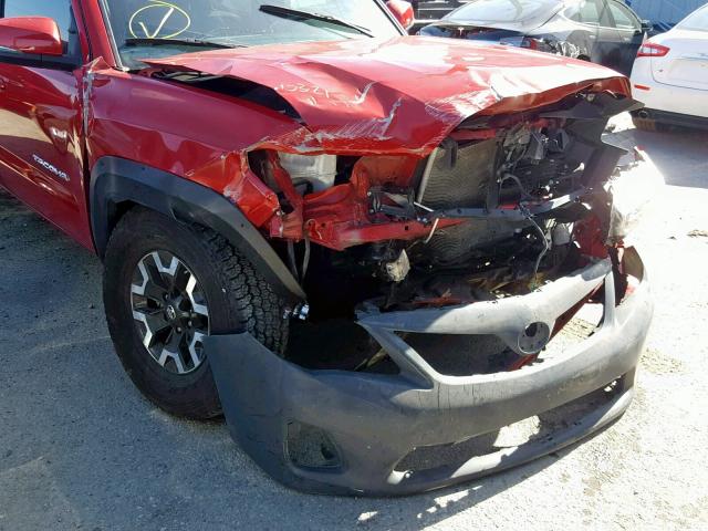 3TMAZ5CN8HM042438 - 2017 TOYOTA TACOMA DOU RED photo 9